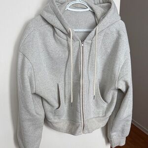 SHEIN Gray Zip-Up Hoodie